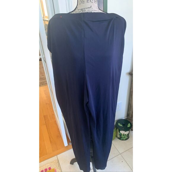 Carla Ferroni navy blue acetate and viscose blend leggings in size XXL - Picture 6 of 9